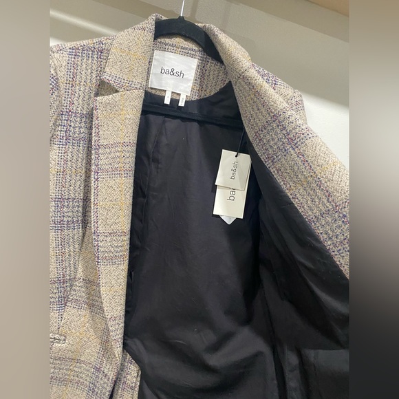 Ba-sh ba&sh bash Blazer Leto Suit Jacket Plaid Wool Tailored $665 - Picture 5 of 9